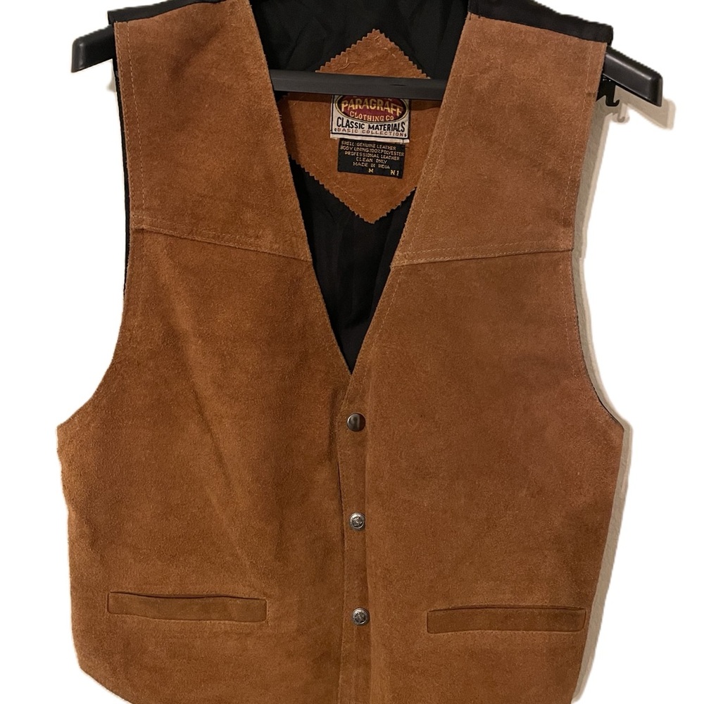 PARAGRAFF Vintage Men's Brown Suede Vest